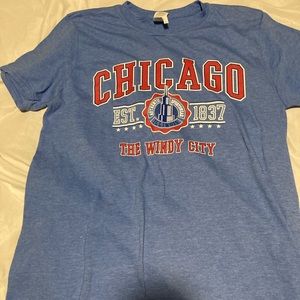 City of Chicago blue graphic tee